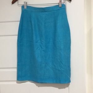Raw silk linen pencil skirt size 0